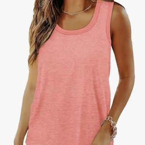 Women's Coral Sleeveless Top